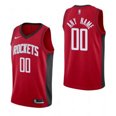 Houston Rockets Custom Men's 2019 20 Icon Edition Red Stitched NBA Jersey